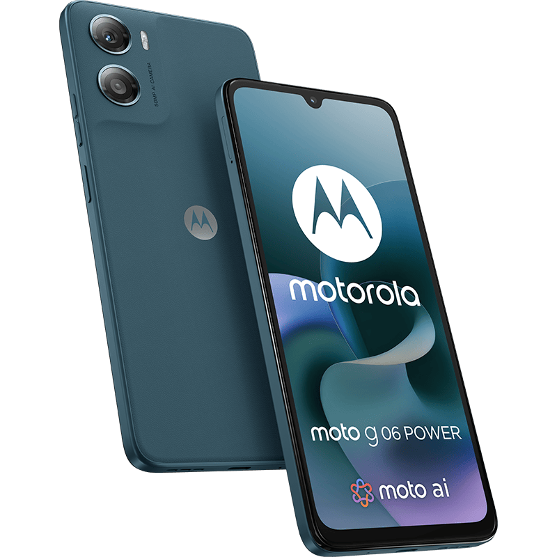 motorola moto g06 power 4/64GB niebieski front i tył